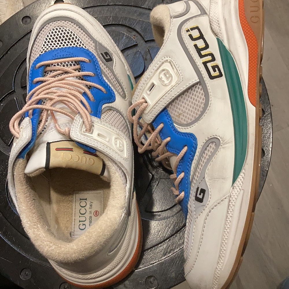 GUCCI SNEAKERS WOMEN FABRIC SILVER